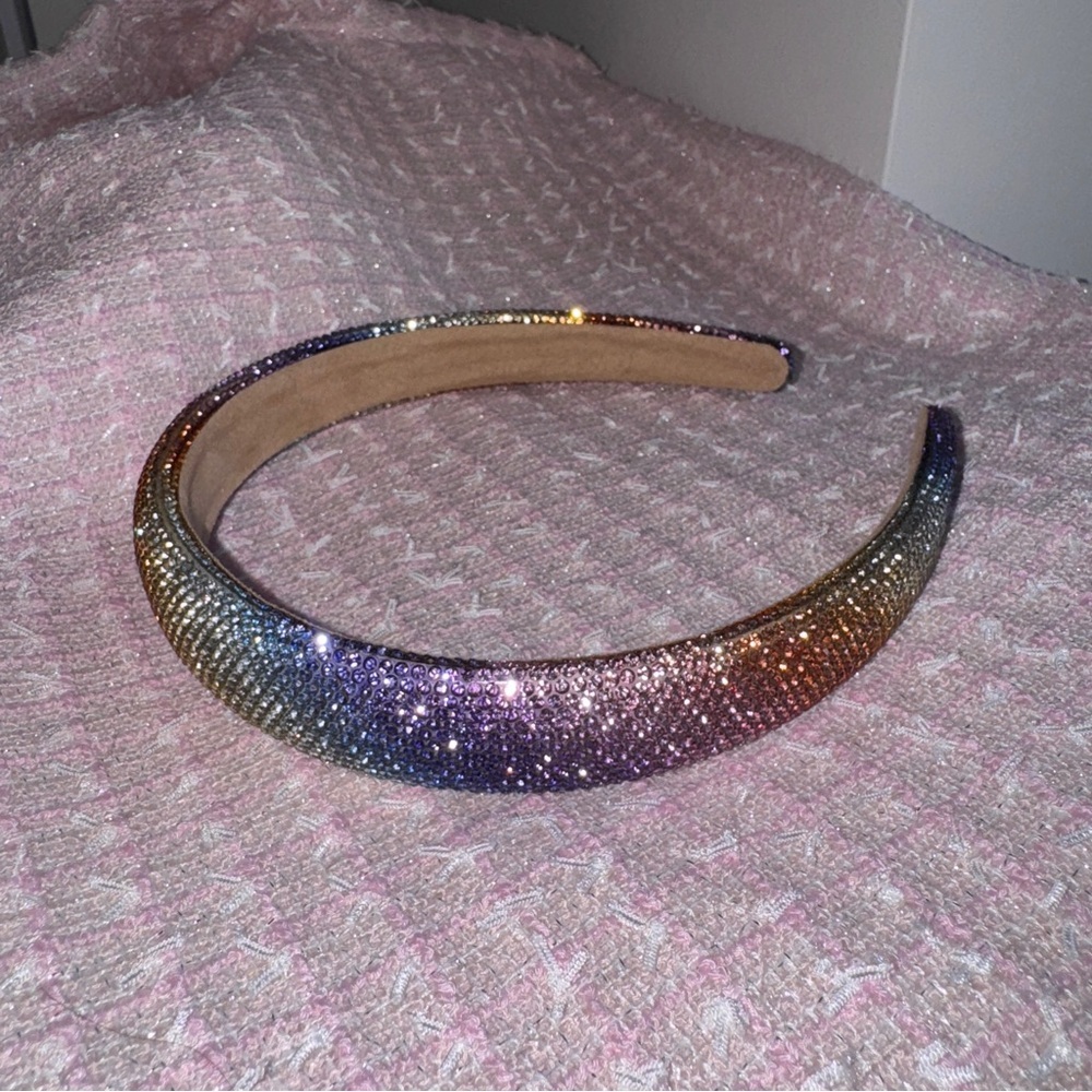 Sparkling Rainbow/Multicolor Crystal Headband - Picture 6 of 10
